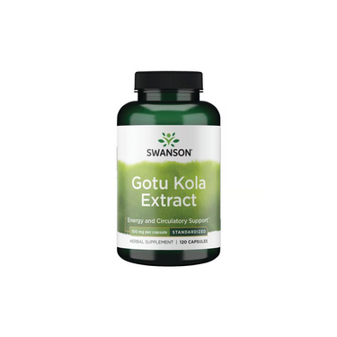 Swanson Gotu Kola Extract - Standardized, inspired by Ayurvedic medicine, supports energy, circulation, memory, and focus. Each bottle contains 120 capsules.